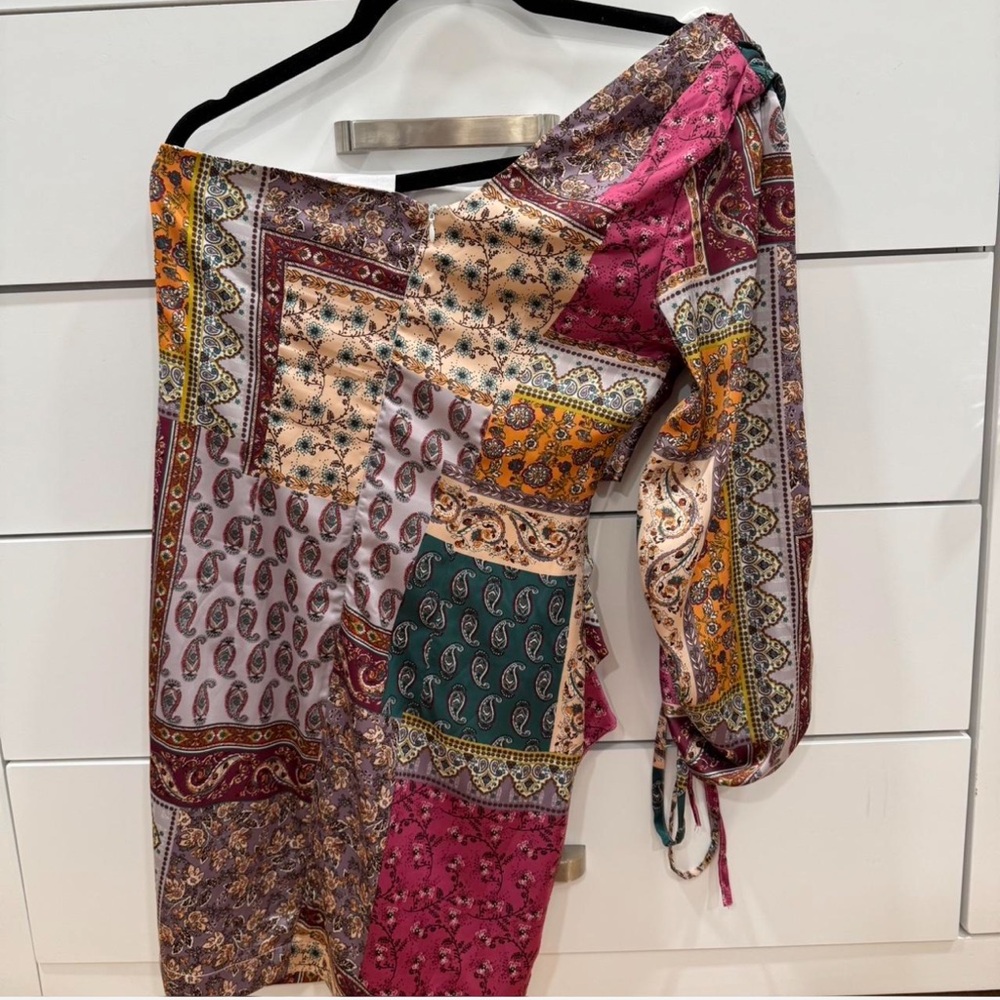 Multicolor Patchwork Dress - image 2